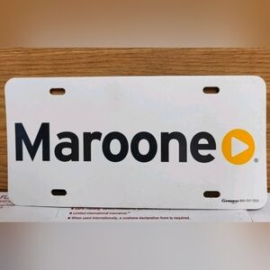 Vintage Maroone License Plate